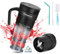 Vaeqozva Portable Blender for Shakes and Smoothies, 470ml Personal Size Mini Blender Usb Rechargeable Smoothie Maker for Travel Sports Office, Black