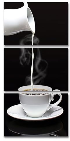 ZXHYWYM Coffee Wall Art - 3PCS Funny Latte Picture Canvas Prints, Vertical Artwork for Dining Room, Restaurant, Coffee Bar Wall Decor, Framed (11.00 x 14.00)