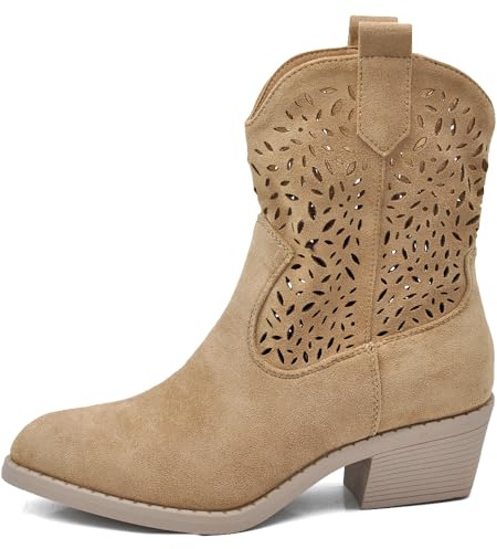 IF Fashion Scarpe da Donna Stivali Stivaletti Camperos Traforati G678 khaki N.41