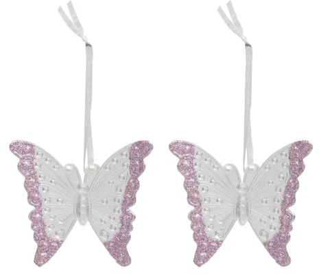 Atmosphera - Baumschmuck Schmetterling x2 rosa 8cm