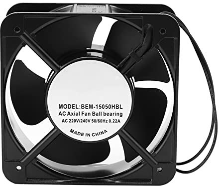 240VAC Aluminum Alloy Frame AC Axial Fan with Ball Bearing, Stable and Durable for DIY Cooling, LED Signage