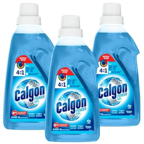 Calgon Gel Power 4 en 1 antical, detergente, anticorrosión, residuos y olores, 3 x 750 ml