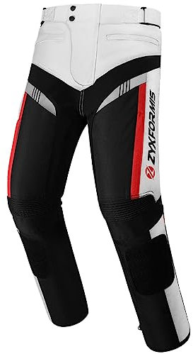Motorrad Hosen Herren mit Protektoren und Reflektoren, Wasserdicht Winddicht Textil Motorradhose mit Atmungsaktiv Thermofutter, für Sommer und Winter