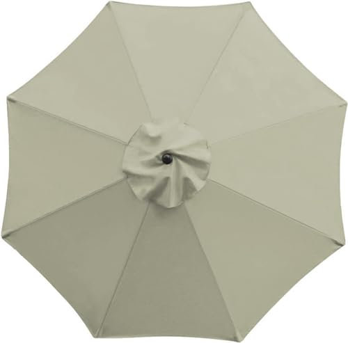 Sonnenschirm Ersatzbezug 3m 6 Streben, UV-Schutz Ampelschirm Bezug, Wasserdicht Schirmbezug Sonnenschirm Ersatzteile für Balkon, Garten, Pool und Strand