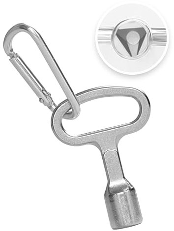 SOSALUK Clé Triangle Poubelle Clef Triangle pour Poubelle Jaune Clé Triangulaire en Métal pour Bac de Tri Compteur Electriques Gaz Ascenseurs Coffret