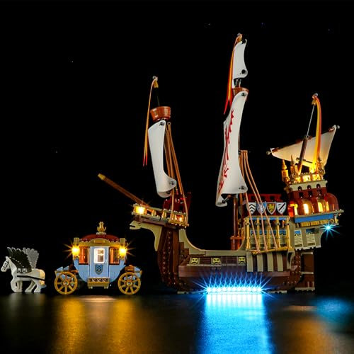 GEAMENT LED Licht-Set Kompatibel mit Lego Trimagisches Turnier Die Ankunft - Beleuchtungsset für 76440 Triwizard Tournament The Arrival (Modell-Set Nicht enthalten)