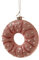 Weihnachtsbaumschmuck Donut mit Streuseln rosa Christbaumschmuck Glas Anhänger Geschenk Weihnachtskugel H: 8,5cm (Roas)
