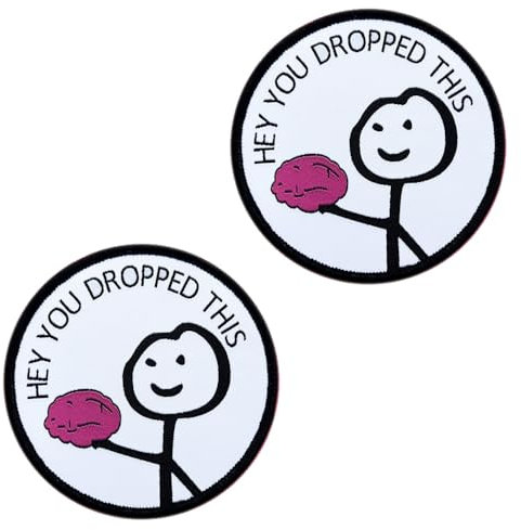 2 Stück HEY YOU DROPPED THIS Lustiger Flagge Patch Stickerei Taktische Abzeichen Aufnäher mit Stickerei Militär Patch Applikation für Kleidung Rucksäcke Jacke Jeans Taschen Weste