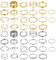 44 Stück böhmische Gelenkringe, ideal für Geburtstagsfeiern, Abschlussbälle und mehr, stapelbares Midi Ring Set, Gold Silber Vintage stapelbare Ringe, zwei Farben (je 22 Stück in Gold und Silber)