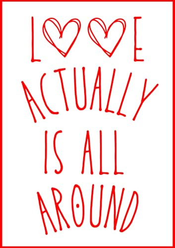 Retro-Poster, Wandkunst, ästhetische Bilder, Retro-Stil, Foto-Wanddrucke, Wandposter für Küche, Drucke für Bathoomr, Küche, Schlafzimmer, ästhetisch (Love Actually Is All Around, A4, ungerahmt)