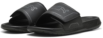 Puma Royalcat Comfort 2-Slide-Sandale, Unisex, Schwarz/Kühles Dunkelgrau, 6 UK