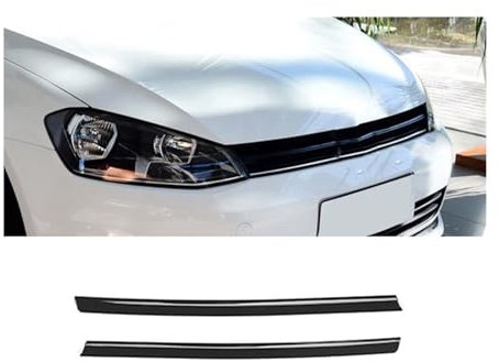 Grill Front Glänzend Schwarzer Kühlergrillstreifen Für VW Für Golf 7 R-Leitung 7.5 MK7 Stoßstange Grillverkleidung Dekoratives Kühlergrillzubehör Doppelsteg Nieren Vorne Grill(7 Grille)