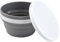 Silicone Collapsible Food Storage Containers with Lids Collapsible Containers，Microwave Oven Available Food Grade Silicone，for Outdoor,Hiking,Picnic (Grey, S)