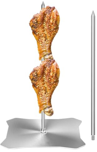 MWZBTG Broche verticale pour four - Support à brochettes en acier inoxydable - Support à viande pour Al Pastor Tacos, poulet kebab, shawarma et barbecue