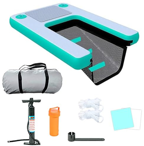Rampa Gonfiabile per Cani Rampa Galleggiante per Cani con Accessori Gonfiabili e per la Manutenzione, Scaletta per Piscina per Cani di Piccola e Grande Taglia, Barca per Cani e Piattaforma di Attracco