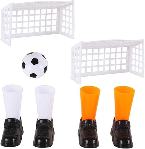 1 Set Finger Soccer Game Finger Footballs Match Funny Finger Table Game Set with Two Goals for Fans Club Party