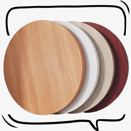 KGPGNYMYHA Holztischplatte 30 40 50 60 cm Ersatz-Arbeitsplatte Runder Tischplattenschutz Holz-Werkbankplatte Für Wohnzimmertisch Beistelltisch(Wood Grain,30cm/12in)