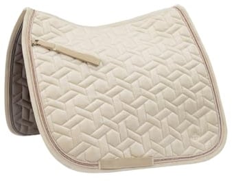4Horses Schabracke Swansea, Elegante Sattelunterlage mit Coolmax-Futter, Schaumstoffpolsterung, Polyfill und sicherem Gurthalt