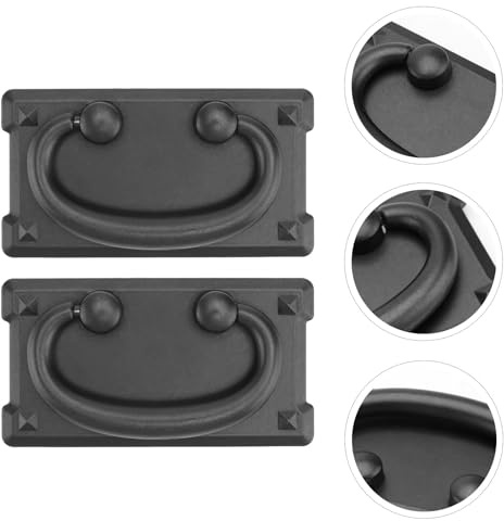 COSMOBETTY 2pcs Poignées de placard en alliage de zinc, boutons de tiroir de meubles, style chinois, noir, belle apparence, pour meuble de cuisine et armoire
