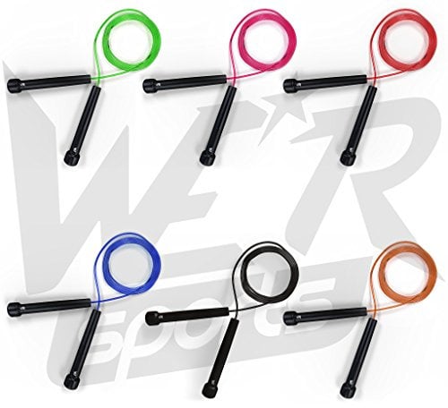 We R Sports Plastic Skipping Rope Jump Speed Exercise Rope Boxing Gym Fitness Workout (Orange)