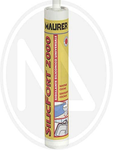 Sigillante Silicone Acetico per Giunti Maurer Silicfort 2000 Trasparente 280 ml