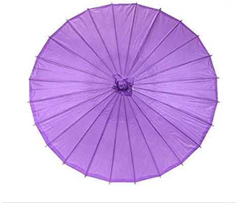 AAF Nommel ® Deko- Sonnenschirm aus Stoff und Holz Purple lila
