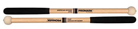 ProMark Drumsticks | Schlagzeug Sticks | ATH2 Tenor Marching Stock mit Hickoryschafft, Fellkopf
