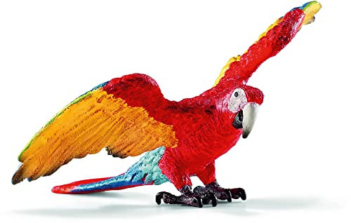 SCHLEICH 14737 Macaw Wild Life Toy Figurine for children aged 3-8 Years
