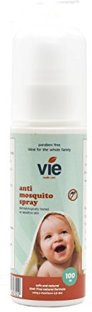Vie Anti Mosquito Deet Free Spray – All-Natural, Safe, and Effective Anti-Mosquito Spray for Babies and The Whole Family – Chemical Free Formulation 100ml Bottle