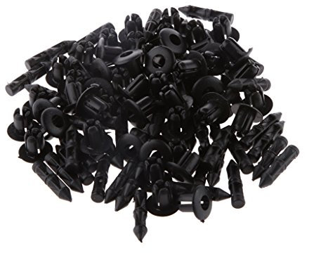 50pcs Agujero de 6 mm de Empuje de Plástico Negro En el Tipo de Remaches de Fijación Pin Clips ATV