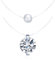 Yumilok 925 Sterling Silber Zirkonia Perle Anhänger Halskette Set Collier Nylonband Kette mit Anhänger für Damen Mädchen, 2 Stücke