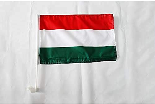 AZ FLAG - Autofahne Ungarn - 45x30 cm - Ungarische Autoflagge 30 x 45 Cm - Auto Flaggen