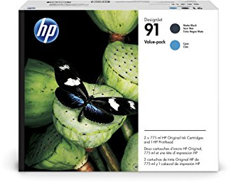 HP 91 Matte Black and Cyan Printhead P2V35A
