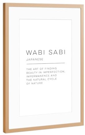 artboxONE Poster mit Rahmen Kupfer 75x50 cm Wabi Sabi von Cristina Castro Moral - gerahmtes Poster