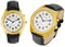 TalkJoy Lederband Damen Sprechende Armbanduhr GOLDENE Uhr Senioren Blindenuhr Zeitansage