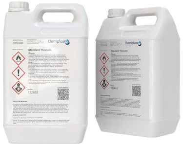 Cellulose Paint Thinner Gunwash – Fast Drying Solvent for Cleaning Spray Guns, Brushes & Equipment – Professional Grade for Paint Removal & Maintenance 2 x 5 litres