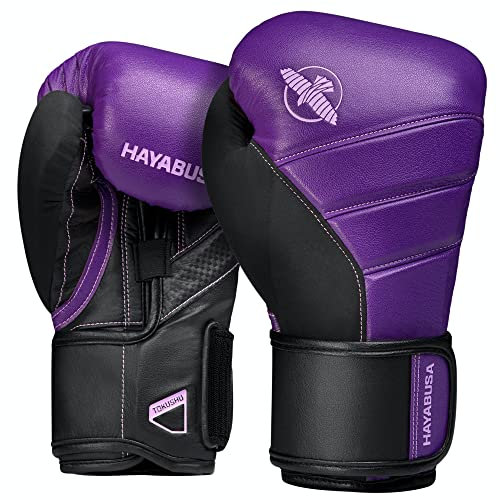 Hayabusa T3 Boxhandschuhe Boxhandschuhe Damen Herren - Lila/Schwarz, 12oz