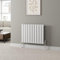 DuraTherm® 600 x 756mm White Horizontal Designer Radiator Single Column Flat Panel Modern Modern Central Heating Panels Bathroom Radiators