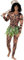 Morph Maui Costume Adult Men Hawaiian Fancy Dress Leaf Costume Halloween Character Costumes for Men, X-Large