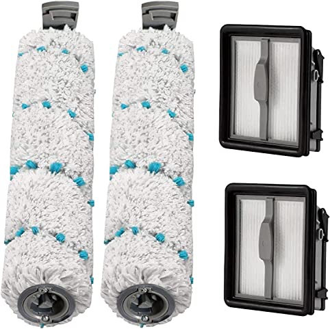 Home Times Bürstenwalze für Bissell CrossWave X7 Pet Pro 2955N,3479N Multi-Surface All in One Nass-Trocken-Staubsauger und Filter (Weiß multifunktional)