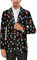 BesserBay Blazer de Noël imprimé à manches longues Xmas Costume Blazer Slim Fit Blazer Loisirs Vestes S-XXL, Ampoules colorées noires, L