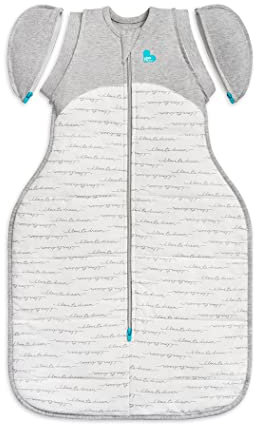 Love To Dream Übergang Pucksack, Baby Schlafsack, Large (8,5-11kg), integrierte Steppdecke für kühle Temperaturen (16-20°C), patentiertes abnehmbares Flügel Design, Weiß