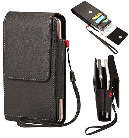 Workout Dual Layer Mobile Phone Holster Belt Clip Pouch Card Slot Holder for iPhone 16 Plus iPhone 14 Pro Max Google Pixel 7 Pro 6 Pro Samsung Galaxy A35 A15 A55 M35 M33 A03s S22 Ultra