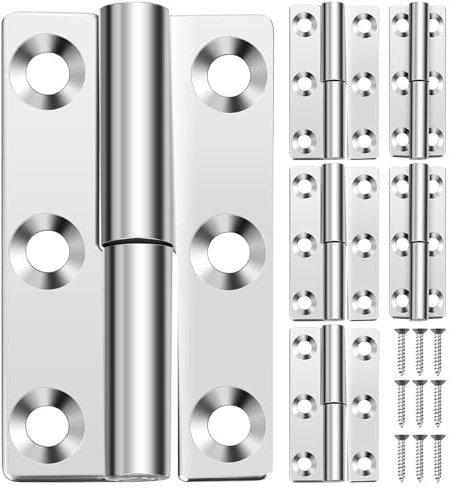 VILLCASE Türscharniere Aus 304 Edelstahl 2.5 Zoll Links + 3X 64X2.5 Zoll Rechts Mit Schrauben Für Innen- Und Außentüren Schränke Fensterrahmen