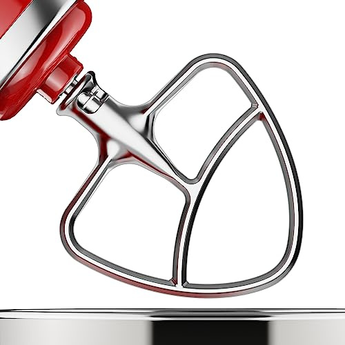 Accessoire de palette en acier inoxydable pour mixeur Kitchenaid, remplacement pour accessoire de palette Kitchenaid, convient aux batteurs sur socle à tête inclinable de 4,5 à 5 litres, pour palette