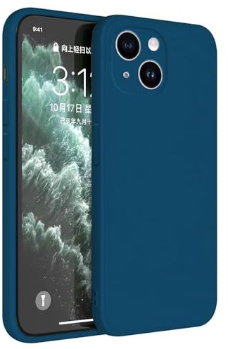 Topme Coque pour Smartphone, Compatible with iPhone 15 Plus (6.7 inches) Etui Housse, Protecteur de Peau en Silicone TPU - Bleu Saphir