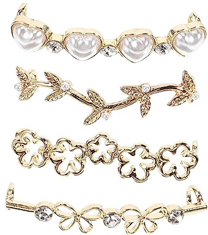 CALLARON 4 Pièces Pinces À Chaussures En Strass Et Perles Décoratives Pour Baskets Et Chaussures Plates Accessoires Élégants Pour Mariages Et Cérémonies