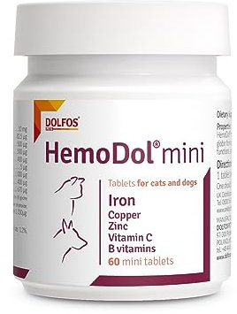 AnkhPets HemoDol 60 mini tablets Iron Support for Dogs and Cats Copper Zinc B Vitamins