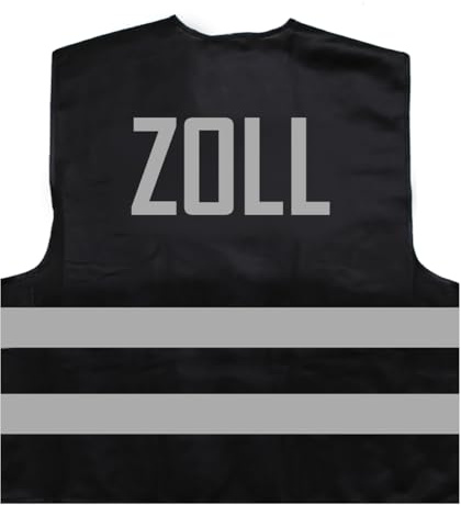 Zoll Warnweste BZW. Signalweste mit reflektierendem Aufdruck ID: 1175