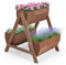 RELAX4LIFE Hochbeet 2+1 Etagen, Gartenbeet mit 3 Pflanzkästen & 6 Abflusslöchern, Gemüsebeet aus Holz, Kräuterbeet A-förmig, Blumenbeet für Garten Terrasse Balkon, 73 x 66 x 73 cm